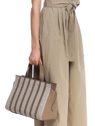 Тёмно-серая сумка MAX MARA: фото 2 - Invogue